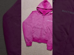 Niestandardowe dresy sportowe z efektem sprania, luźne dresy dla mężczyzn, odzież uliczna, zapinane na zamek, 100% bawełniane spodnie dresowe