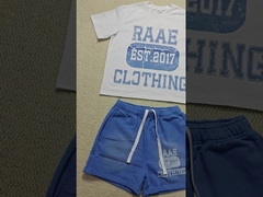 Niestandardowe letnie ubrania uliczne zestaw biegaczy 100% bawełniany kostium sportowy dla mężczyzn ekran Dtg Print Sho