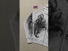 Niestandardowy haft 3D, brudny, prany, nadruk DTG, 500 Gsm, bluzy z kapturem w stylu vintage, krój boxy, dżety, francuski terry