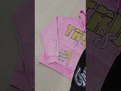 Niestandardowe kurtki z nadrukiem DTG, pudełkowate, ciężkie, z zamkiem błyskawicznym, bawełniane, postarzane, z dżetami, rozpinane męskie