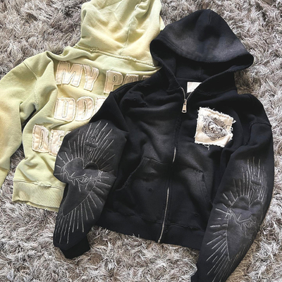 kupować Mężczyźni anty-pilling French Terry Oversized Box Hoodie z rozczarowanymi naklejkami online manufacture
