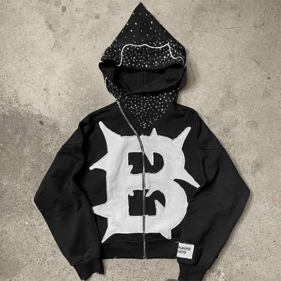 kupować /French Terry Patch Work Cut Off /Zamrożony Hoodie w stylu wymywanego online manufacture