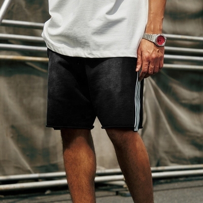 kupować Łatwy pranie 2024 lato Strona paski francuskie Terry bawełna biegające Vintage Weaving Shorts online manufacture
