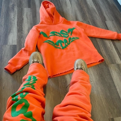 kupować Kryket bawełniany kombinezon męski Hoodie Set Puff Print Zestawione Flared spodnie online manufacture