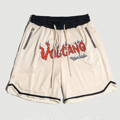kupować Vintage haftowanie poliester gimnastyka koszykówka oddychające szorty z siatką z sznurkiem online manufacture