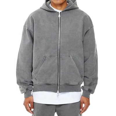 kupować Oddychające logo męskie 100% bawełniana bluzka z francuskim Terry Zipper Up Oversize online manufacture