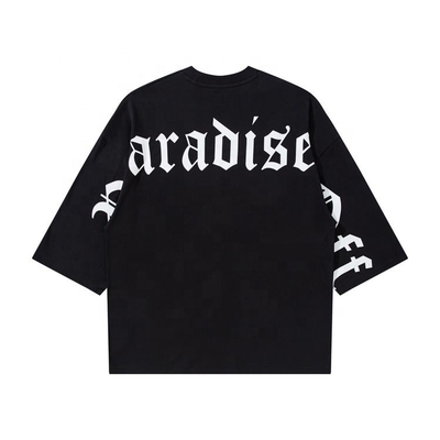 kupować T-Shirt na zamówienie z nadmiarami 3/4 Box Fit Drop Shoulder z gotycką literą online manufacture