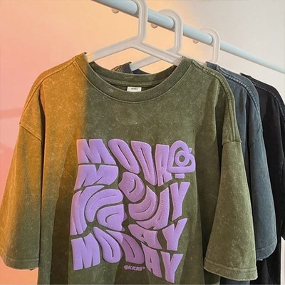 kupować Boxy Fit Vintage Acid Wash Distressed Oversized Drop Shoulder T-Shirt S-5XL lub Custom online manufacture