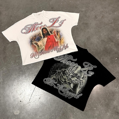 kupować DTG Print Logo Hip Hop Streetwear T-Shirt Mężczyźni Kobiety We Heavyweight Cotton online manufacture