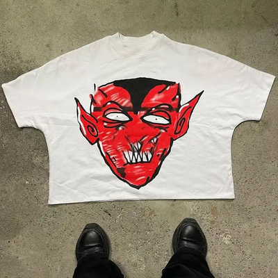 kupować Krótkie rękawy, na zamówienie, ciężkie, drukowane na ekranie, bawełniane, męskie, T-shirty do streetwear online manufacture