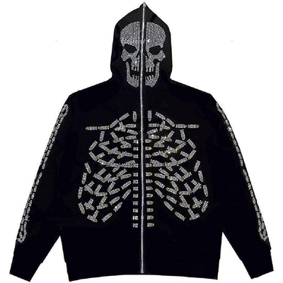 kupować 800 gramów Sweter z zakrętką z kapeluszem męska gotycka skóra z kamieniem strzeżonym kurtka z graficznym wydrukiem online manufacture