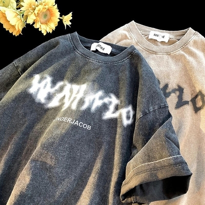kupować Etykiety na zamówienie T-shirty męskie z bawełny graficznej, płukanie kwasowe, T-shirty wintage online manufacture