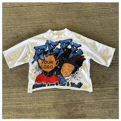 kupować Streetwear Custom Logo Dtg Design Drukowanie Krótkie rękawy Męskie Graficzne cięcie i szycie online manufacture