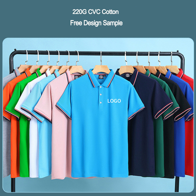 kupować Druk serwisowy Logo na zamówienie Kolor stały Plain Blank Prime CVC Cotton Polo Shirts online manufacture