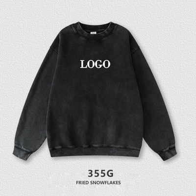 kupować z nadmiarami krew szyi sweterki kobiety Unisex prosty haftowanie drukowanie kwas myj pusty 100% bawełna online manufacture
