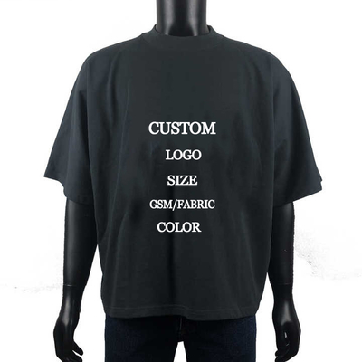 kupować Niestandardowe wykrywanie igieł Ciężki 250 gsm bawełniana męska koszulka z szyi T-shirt nadmiarowy online manufacture