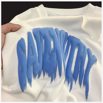 kupować Niestandardowe logo 3D Foam Puff Print Graficzne koszulki w bawełnie Supima dla męskiej streetwear online manufacture