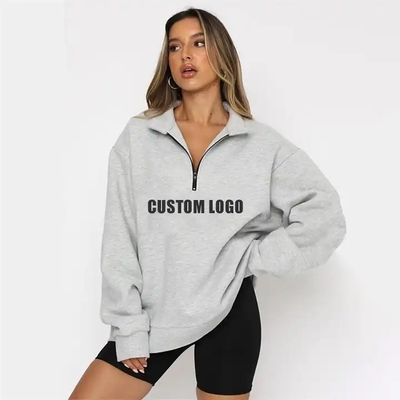 kupować Sezon zimowy Damski długi rękaw zip up Hoodies kobiety Half Zip Up Drukowany Design online manufacture