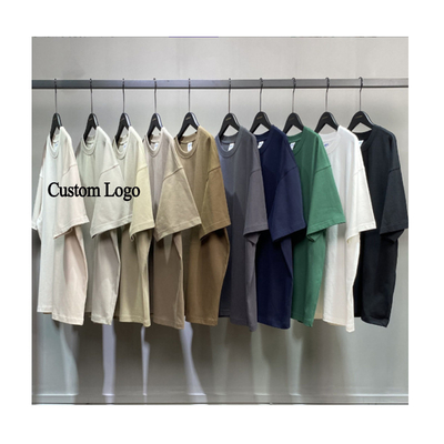 kupować 270G Ciężka bawełna Blank Vintage Color Rib O-Neck T-Shirt dla mężczyzn Custom Logo Design online manufacture