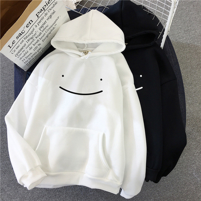 kupować Polityester sweaty z kapeluszem do sublimacji Drukowanie Smile Face Kobiety Casual Sporty Pullover Hoodies Unisex online manufacture