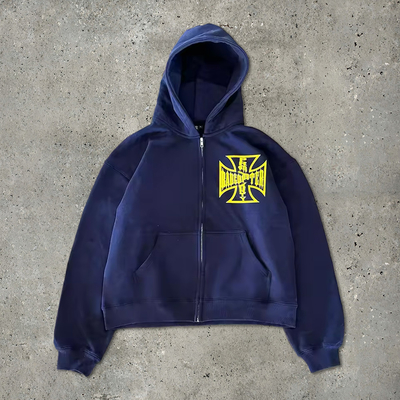 kupować Niestandardowy lekki francuski Terry Cotton Cut Raw Hem Cropped Vintage Acid Wash Sun Fading Blank Zip Up Baggy Hoodie online manufacture