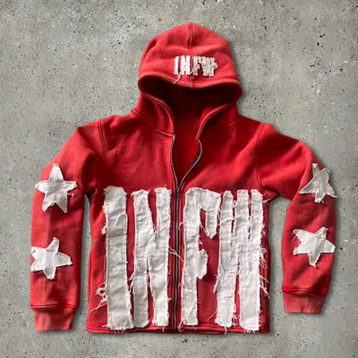 kupować Mężczyźni 500 gm bawełna Nędzne na zamówienie haftowane zip up kapelusze zip up kwas myć wycięte swetry online manufacture
