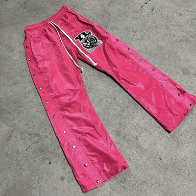 kupować Mężczyźni Baggy Fit Nylon Sweatpants z Windproof Design i Distressed haftowania online manufacture