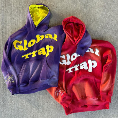 kupować Niestandardowy Vintage Krawat Farbowany Wylany Na Słońce Zmarły Puff Print Hoodie 500 Gsm Ciężka waga 100% Bawełna Satyn Linied Hoodies online manufacture