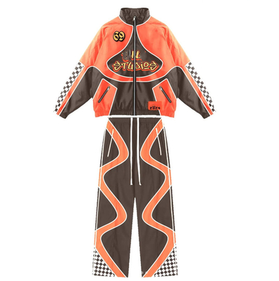 kupować Stosowane kolory Blokowane swetsuits Cut And Sew męski patchwork Track Nylon Windbreaker Tracksuit online manufacture