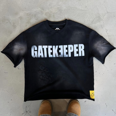 kupować Custom Mock Neck Tshirt Logo Boxy Fit Cut and Sew T-Shirt Oversized Tshirt 300 Gsm T-Shirt męski z wycięciem Drukowane ubrania uliczne online manufacture