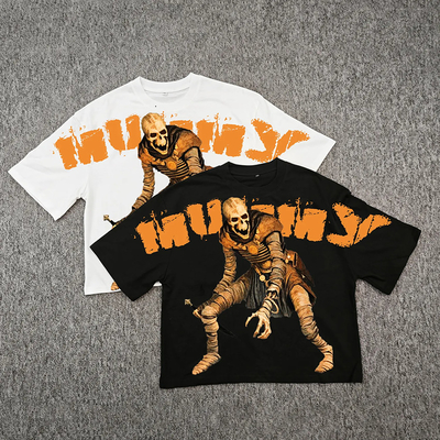 kupować Strój uliczny na zamówienie T-shirt dla mężczyzn Boxy Hip Hop 250 GSM Drop Graphic online manufacture