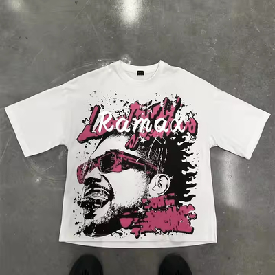kupować Niestandardowy 200GSM 100% bawełny Vintage Streetwear Pudełkowo skrócona koszulka Wielkowymiarowa koszulka T-shirt Ekranowa Książka graficzna online manufacture