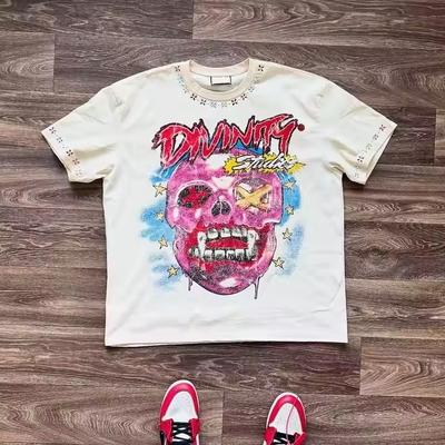 kupować Niestandardowe T-shirty graficzne T-shirty o nadmiarze 100% bawełny, kamienie z pierścieniem, kwas do mycia, buty dla mężczyzn online manufacture