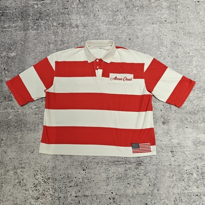 kupować Rugby Retro Football Lapel T-shirt o dużych rozmiarach T-shirty z skrzypcami Producent Przycisk do góry 100% bawełna Polo Shirts online manufacture