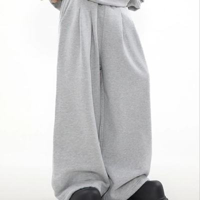 Środkowa talię Custom Cotton French Terry Oversized Joggers dla mężczyzn Metody tkactwa dziane