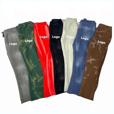 Vintage Sun Fading Wymyte Flare Sweatpants męskie anty-pilling bawełniane / wełny track spodnie