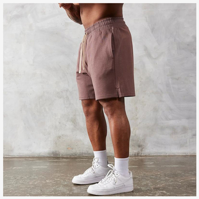 Relaxed Fitness Vintage Cotton Polyester French Terry Acid Wash Sweat Shorts dla mężczyzn