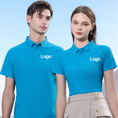 MACTING Ice Silk Cool Fiber Polo Shirts dla mężczyzn i chłopców w prostym stylu z krótkimi rękawami