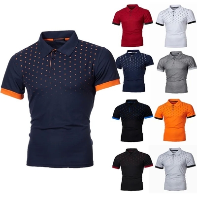 Wsparcie 7 Dni Zamówienie próbki Czas realizacji męska kolorowa koszula polo z drukiem Polka Dot