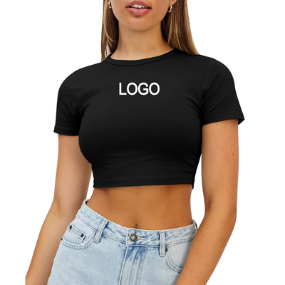 Y2K Klub Damski Krótki Tank Top Wielokolorowy O-kręgosłup bawełniany Blank Fitness Tshirt Slim Crop Top Kobiety