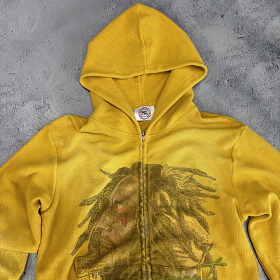 Mężczyźni na zamówienie Waffle Knit Zip Hoodie Ciężki nadmiarowy Nędzny Vintage Acid Wash