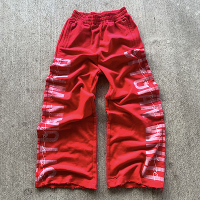 Męskie spodnie pocienne Jogger Custom Side Printed Logo Heavyweight Cotton Baggy