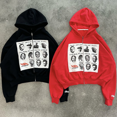Wiosna / Jesień / Zima Niestandardowy Zip Up Hoodie