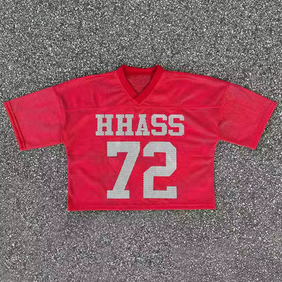 Wyrób na zamówienie Koszulki sportowe Wysokiej jakości poliester Vintage Soccer Mesh T-Shirts Boxy Jersey Football T-Shirt dla mężczyzn